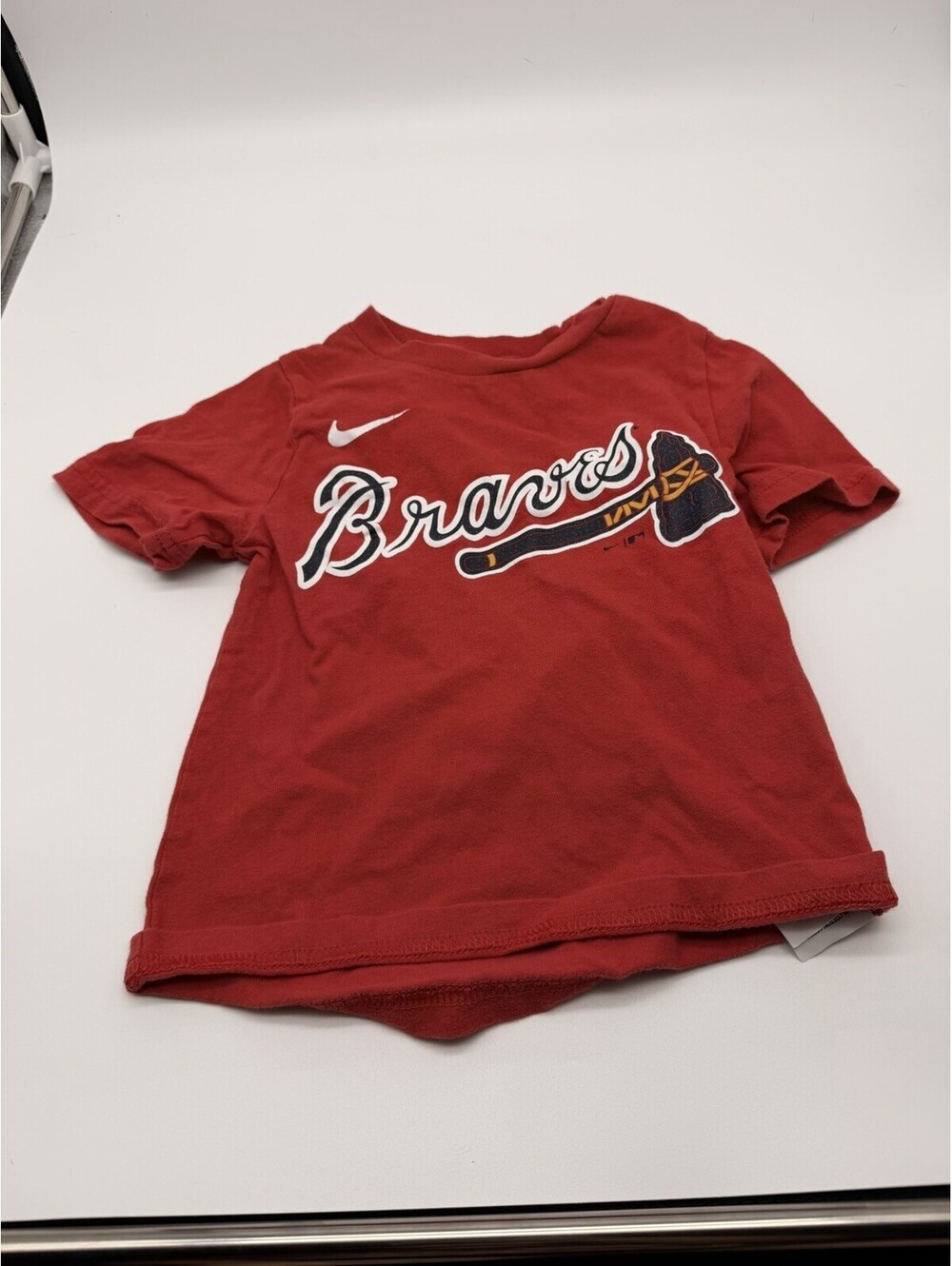 Nike Atlanta Braves Shirt 2t #13 Acuna Jr Red